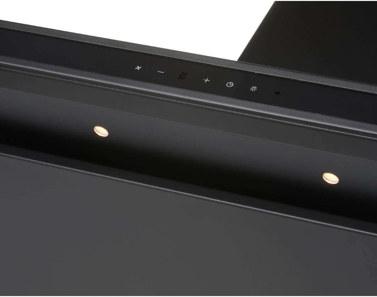Schweigen 90cm Silent 1600m3/hr Black Canopy Rangehood DS3326B-9SP