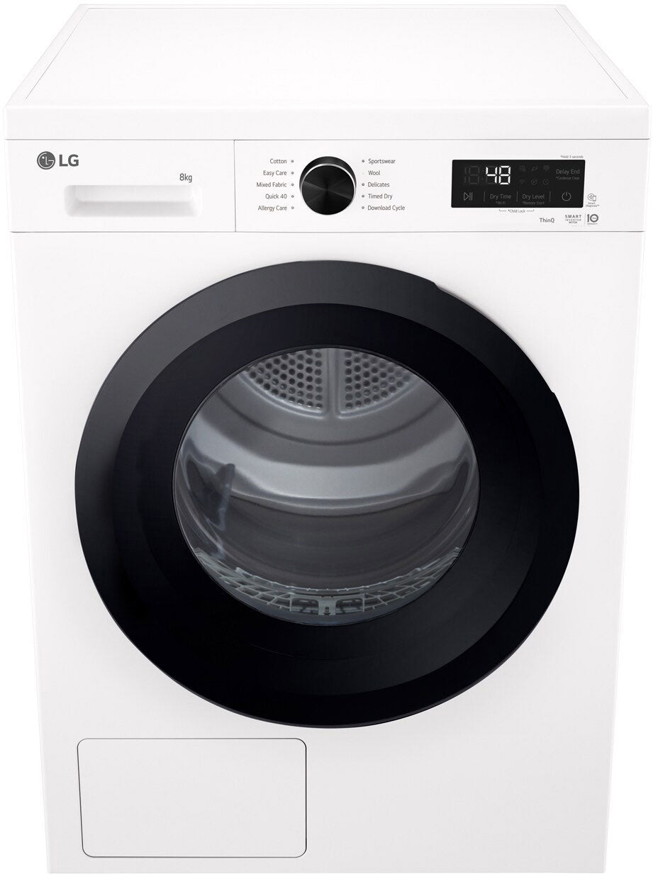 LG 8kg Series 1 Heat Pump Dryer DVH1-08WP | Greater Sydney Only