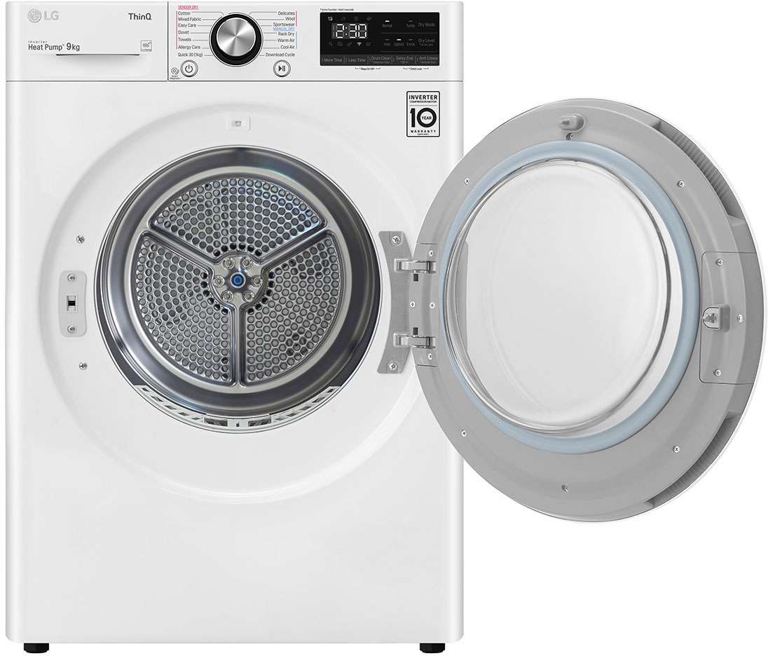 LG 9kg Heat Pump Dryer DVH9-09W | Greater Sydney Only