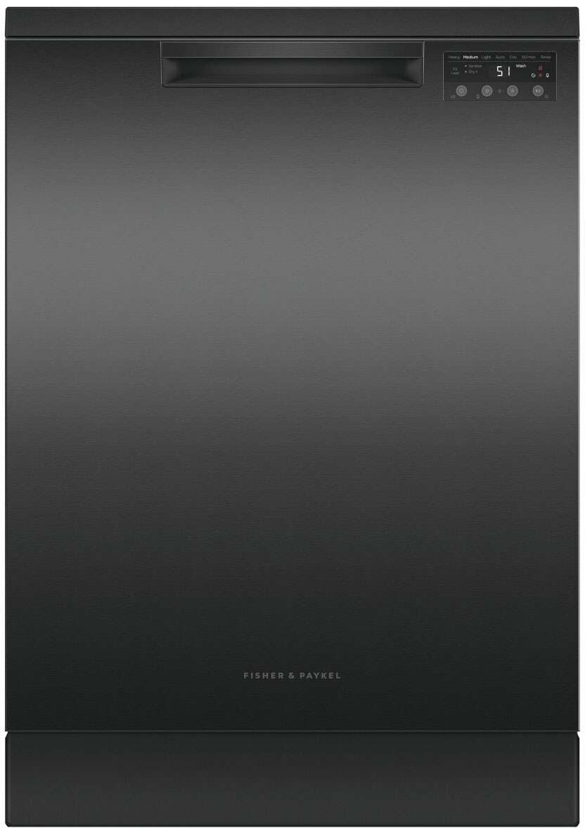 Fisher & Paykel 60cm Freestanding Dishwasher Black Stainless Steel DW60FC2B2