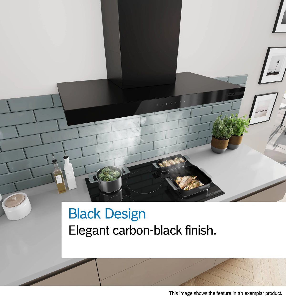 Bosch Series 4 90cm Canopy Rangehood Matt Black DWB95CC60A