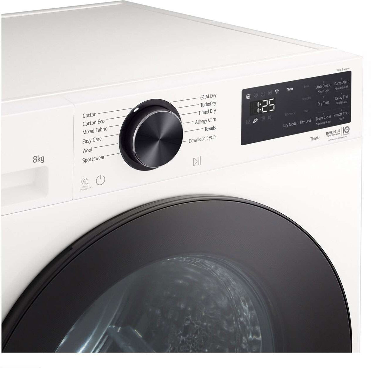 LG 8kg Series 3 Heat Pump Dryer DXH3-08W | Greater Sydney Only
