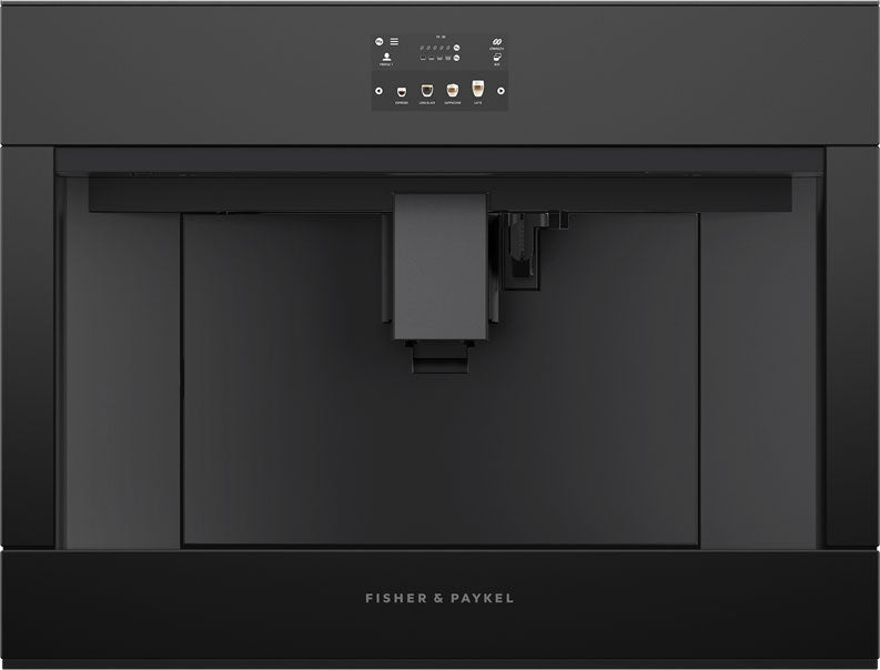 Fisher & Paykel 60cm Built in Coffee Machine Black Glass EB60MSB1