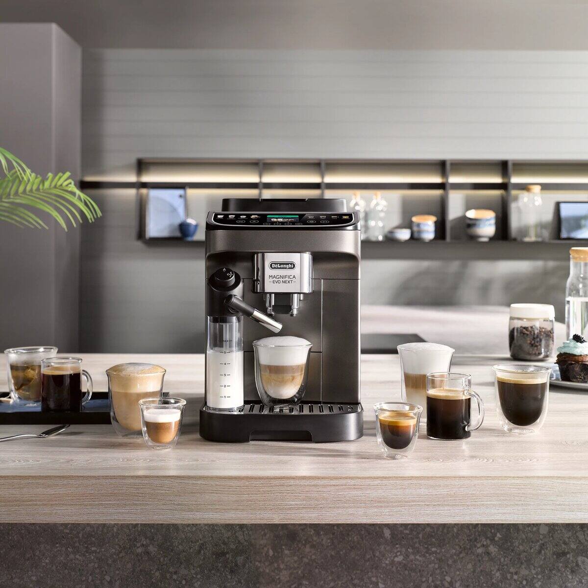 DeLonghi Magnifica Evo Next Fully Automatic Coffee Machine Titanium Black ECAM31080TB