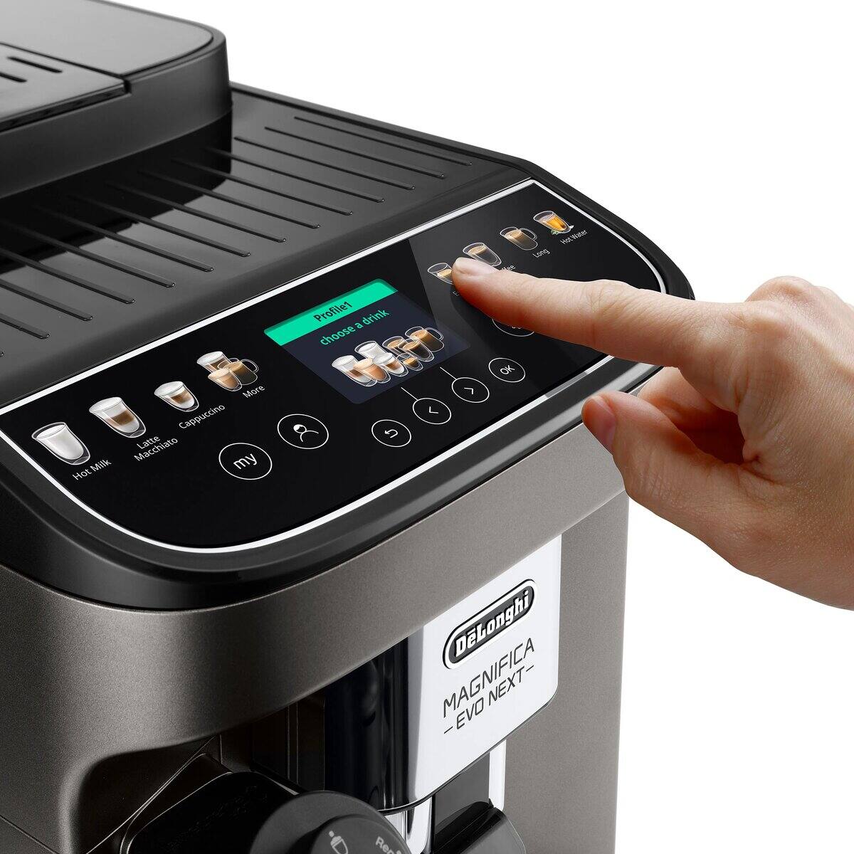 DeLonghi Magnifica Evo Next Fully Automatic Coffee Machine Titanium Black ECAM31080TB