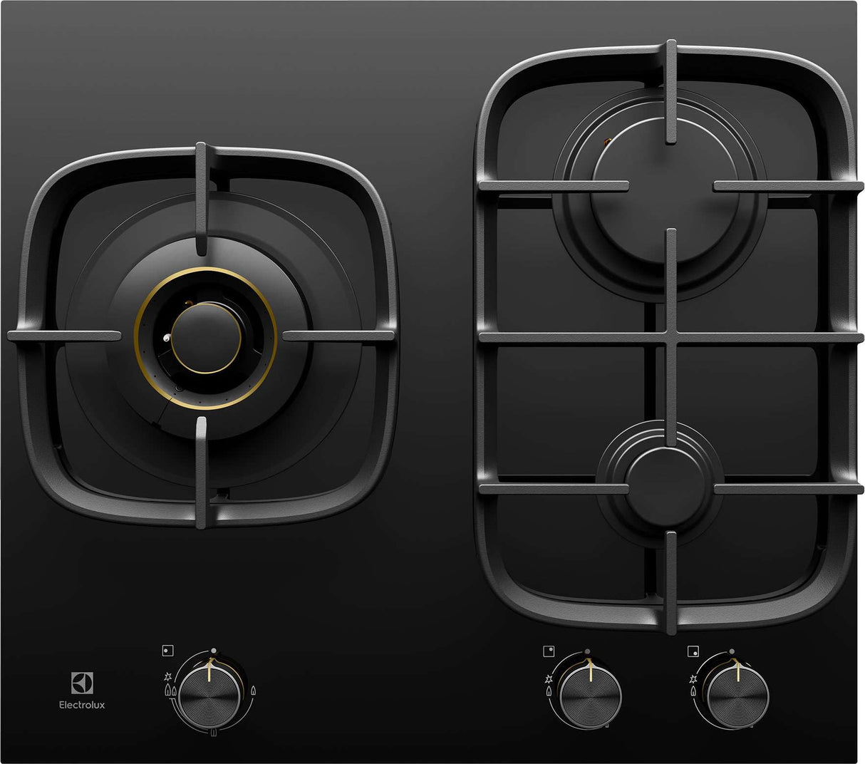 Electrolux 60cm 3 Zone Black Ceramic Glass Gas Cooktop EHG635BE