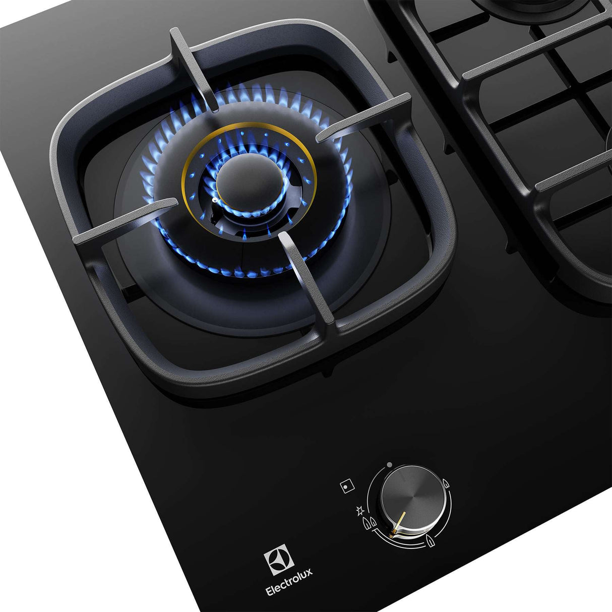 Electrolux 60cm 3 Zone Black Ceramic Glass Gas Cooktop EHG635BE