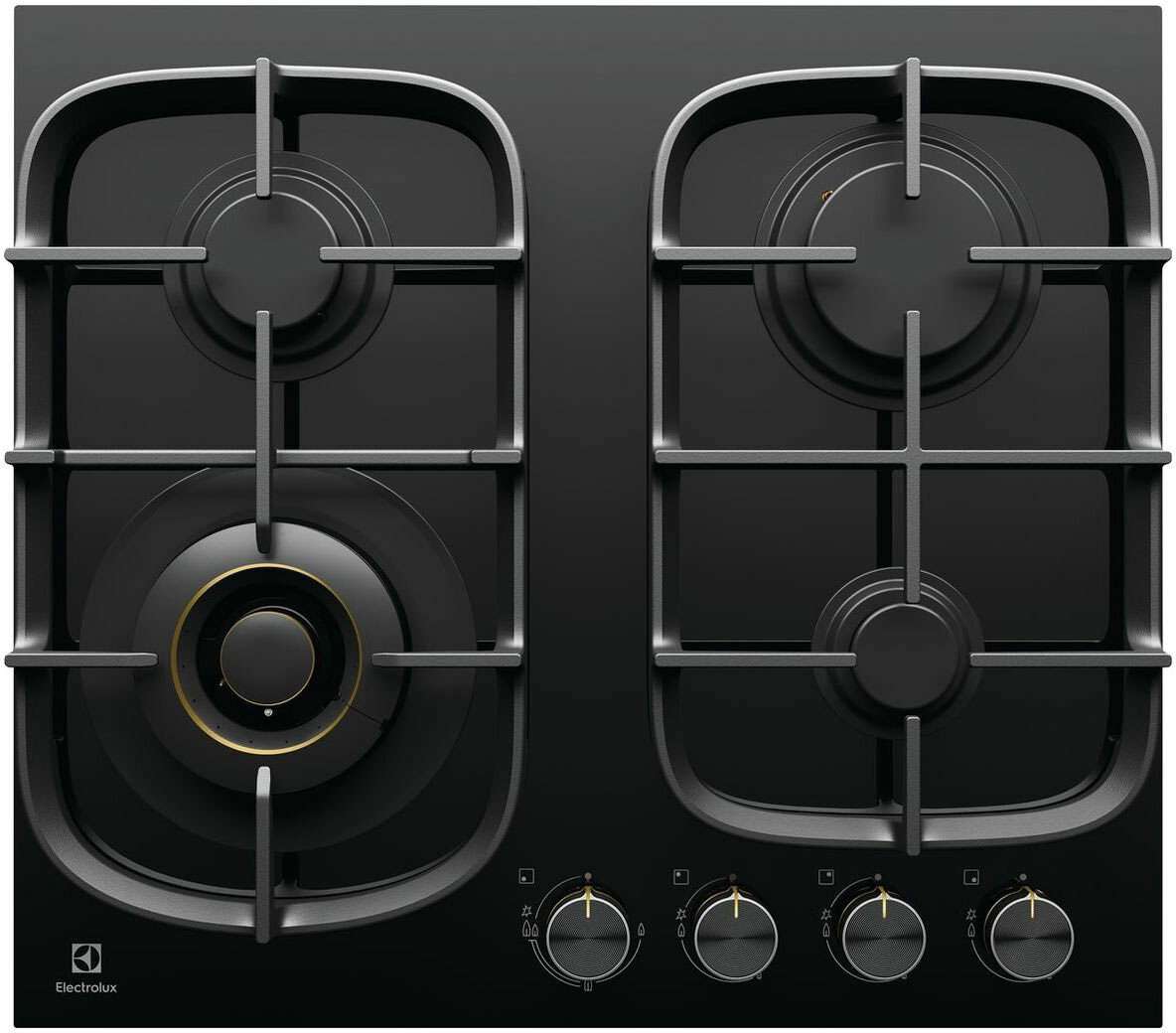 Electrolux 60cm Black Ceramic Glass Gas Cooktop EHG645BE