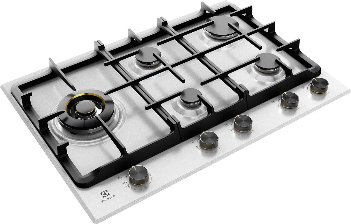 Electrolux 75cm 5 Zone Stainless Steel Gas Cooktop EHG755SE