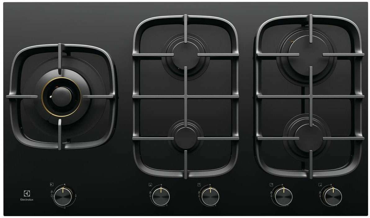 Electrolux 90cm Black Ceramic Glass Gas Cooktop EHG955BE