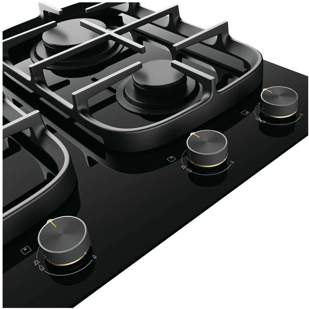 Electrolux 90cm Black Ceramic Glass Gas Cooktop EHG955BE