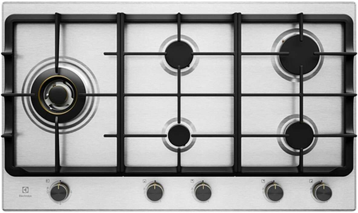 Electrolux 90cm Stainless Steel Gas Cooktop EHG955SE