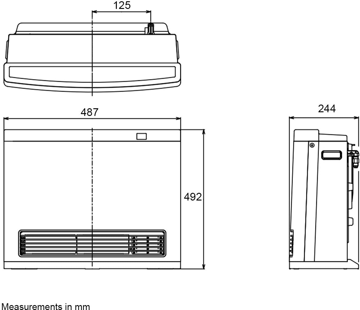 Rinnai Enduro 13MJ Convector Gas Heater White EN13L *LPG GAS*
