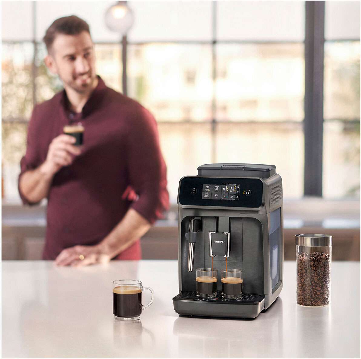 Philips 1200 Series Classic Frother Fully Automatic Espresso Machine EP1224/00