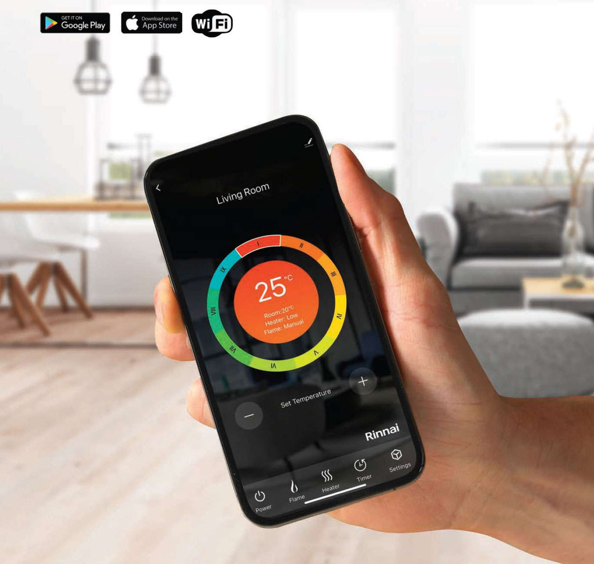 Rinnai ES 1000 1.8 kW Electric Fireplace ES1000 | Greater Sydney Only