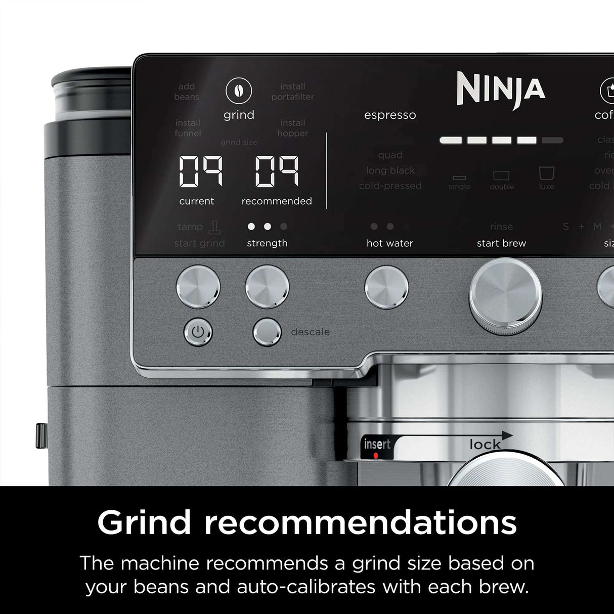 Ninja Luxe Cafe Premier Espresso Machine Gunmetal ES601GM