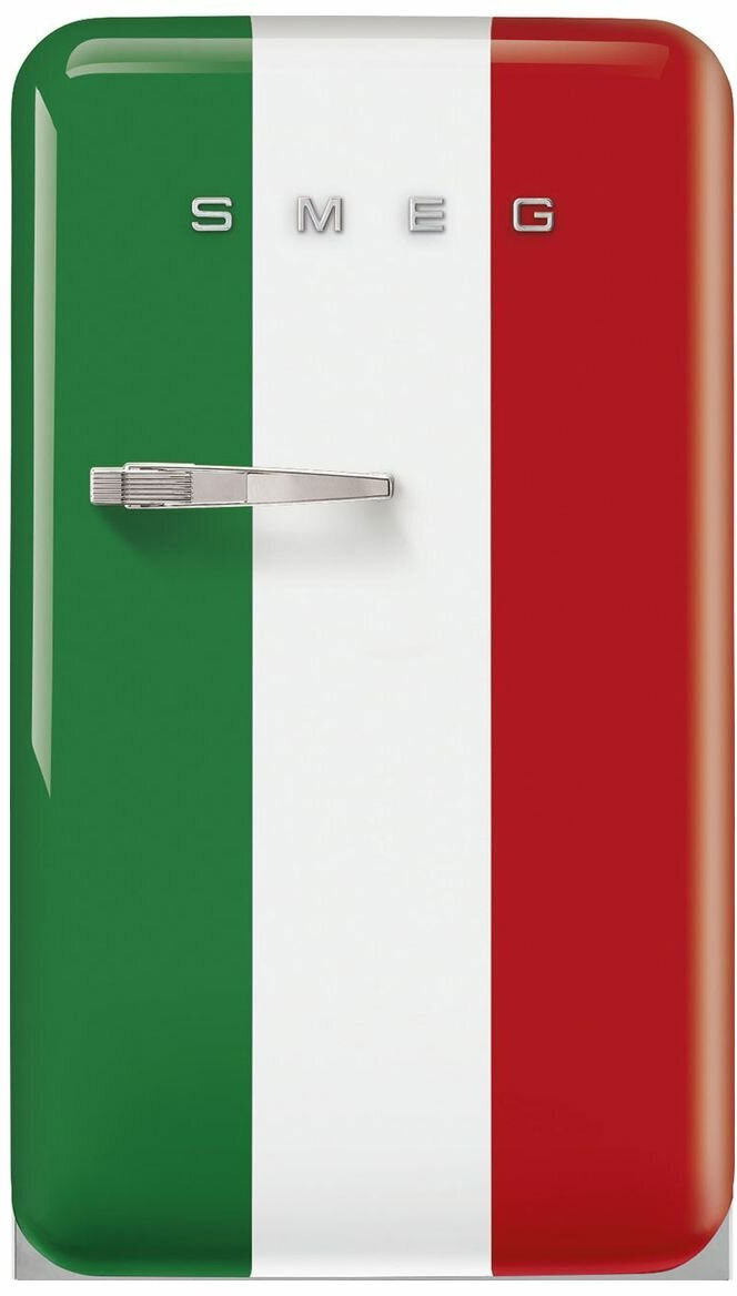 Smeg 135L FAB 50's Retro Bar Fridge Decorated / Special Italy Flag FAB10HRDIT5