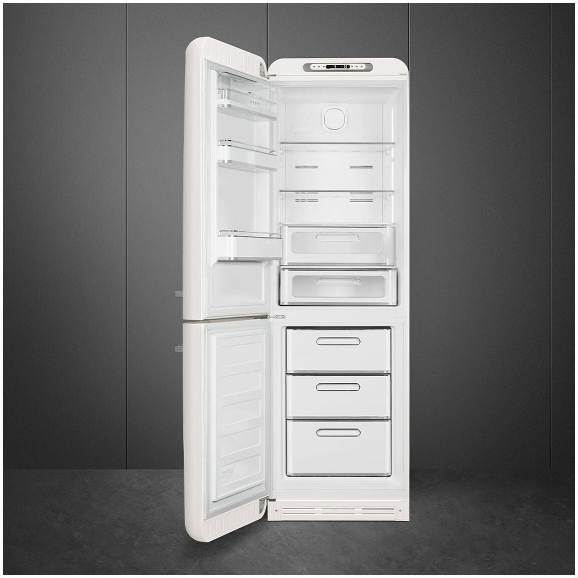 Smeg 331L 50's Bottom Mount Refrigerator White FAB32LWH5AU | Greater Sydney Only