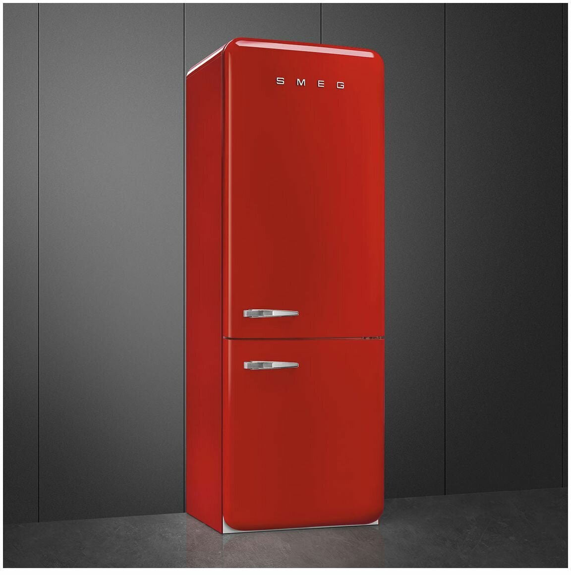 Smeg 481L 50's Bottom Mount Refrigerator Red FAB38RRD5AU | Greater Sydney Only