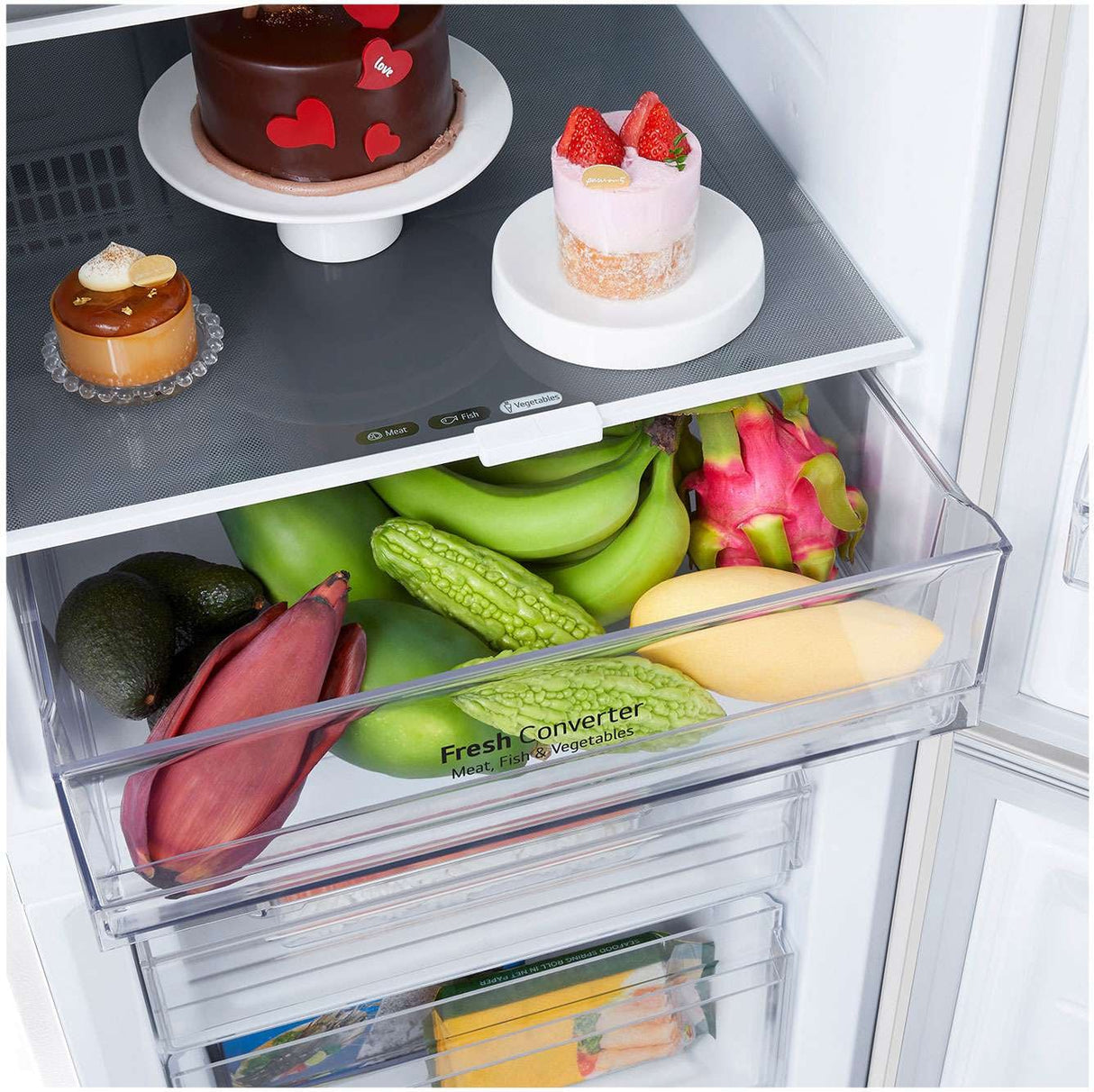 LG 355L Bottom Mount Refrigerator Matte White GB-B300MWH | Greater Sydney Only