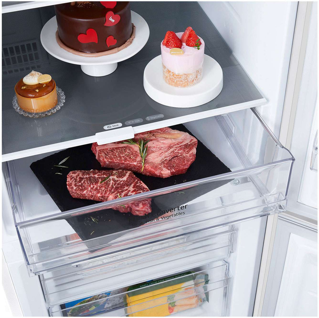 LG 355L Bottom Mount Refrigerator Matte White GB-B300MWH | Greater Sydney Only