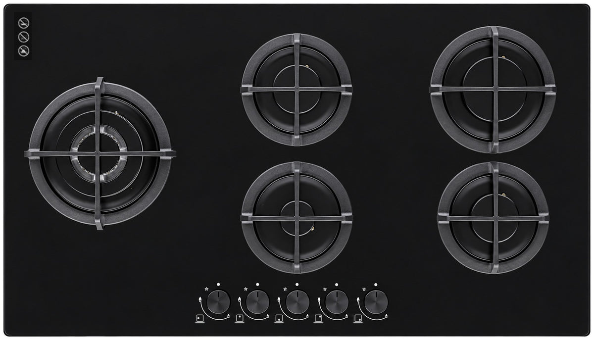 Casa 90cm Gas on Glass 5 Burners Cooktop GHB190CA