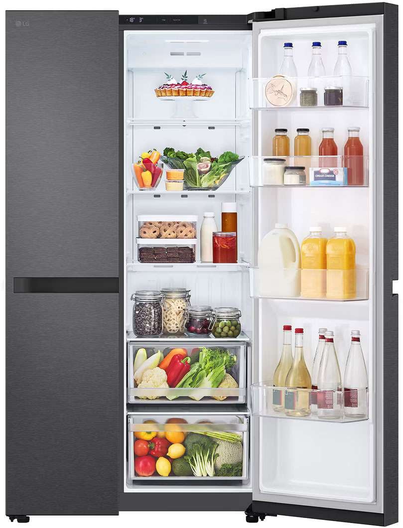 LG 664L Side by Side Refrigerator Matte Black GS-B599MBL | Greater Sydney Only