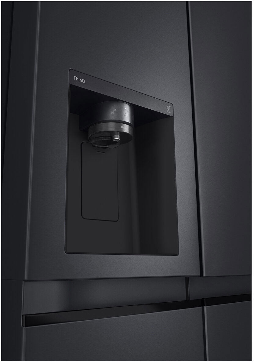 LG 635L Side by Side Refrigerator Matte Black GS-L600MBL | Greater Sydney Only