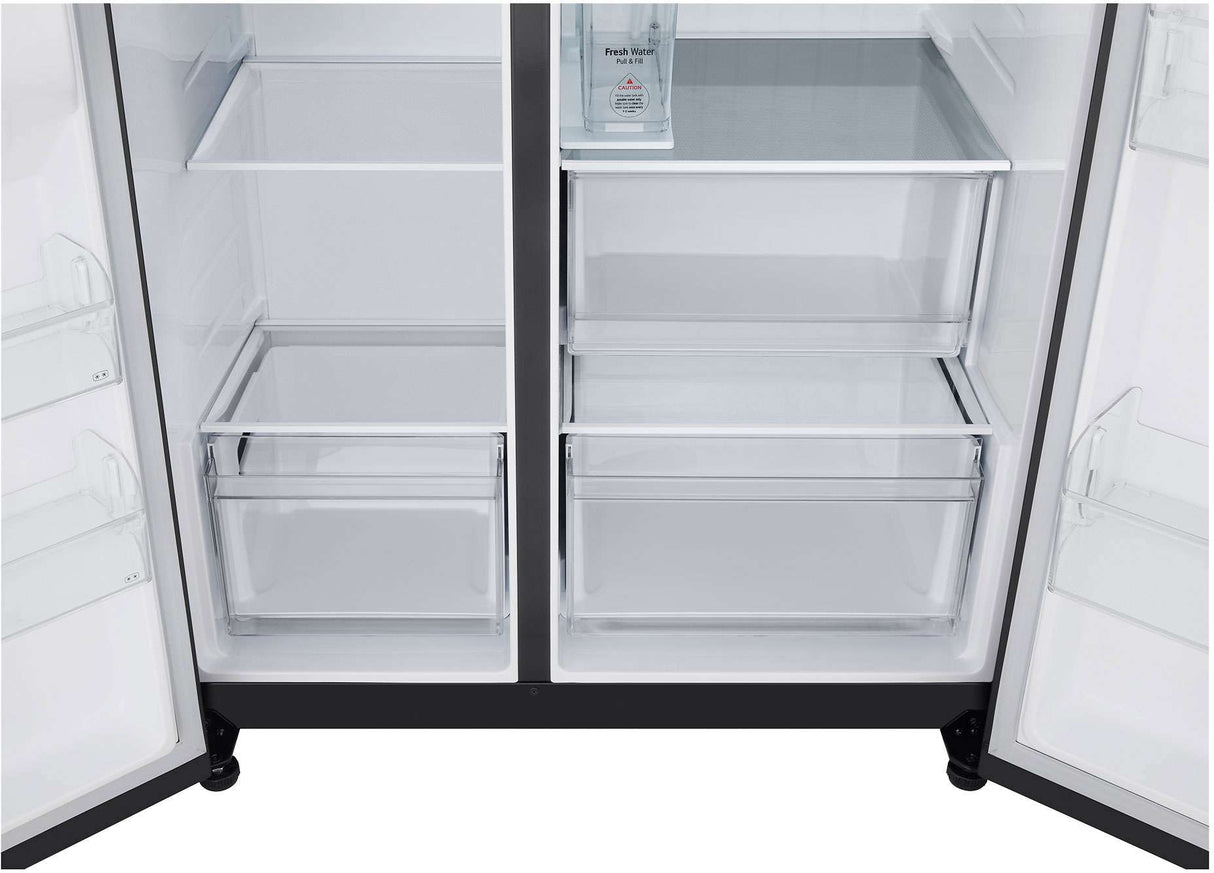 LG 641L Side by Side Refrigerator Matte Black GS-N599MBL | Greater Sydney Only