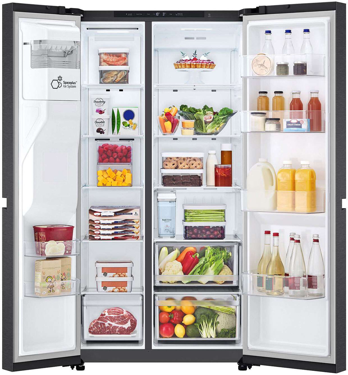 LG 641L Side by Side Refrigerator Matte Black GS-N599MBL | Greater Sydney Only
