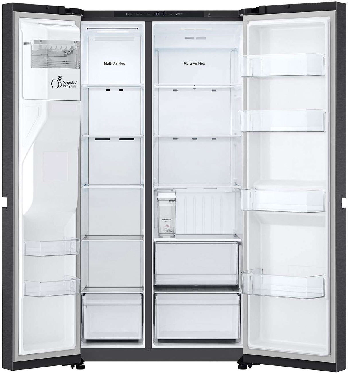 LG 641L Side by Side Refrigerator Matte Black GS-N599MBL | Greater Sydney Only