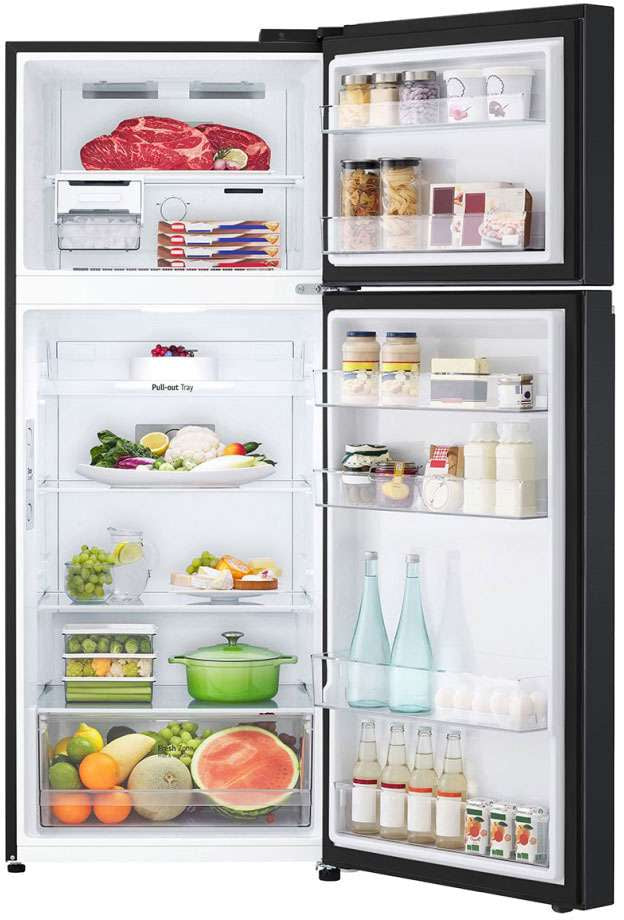 LG 395L Top Mount Refrigerator Matte Black GT-6MB | Greater Sydney Only