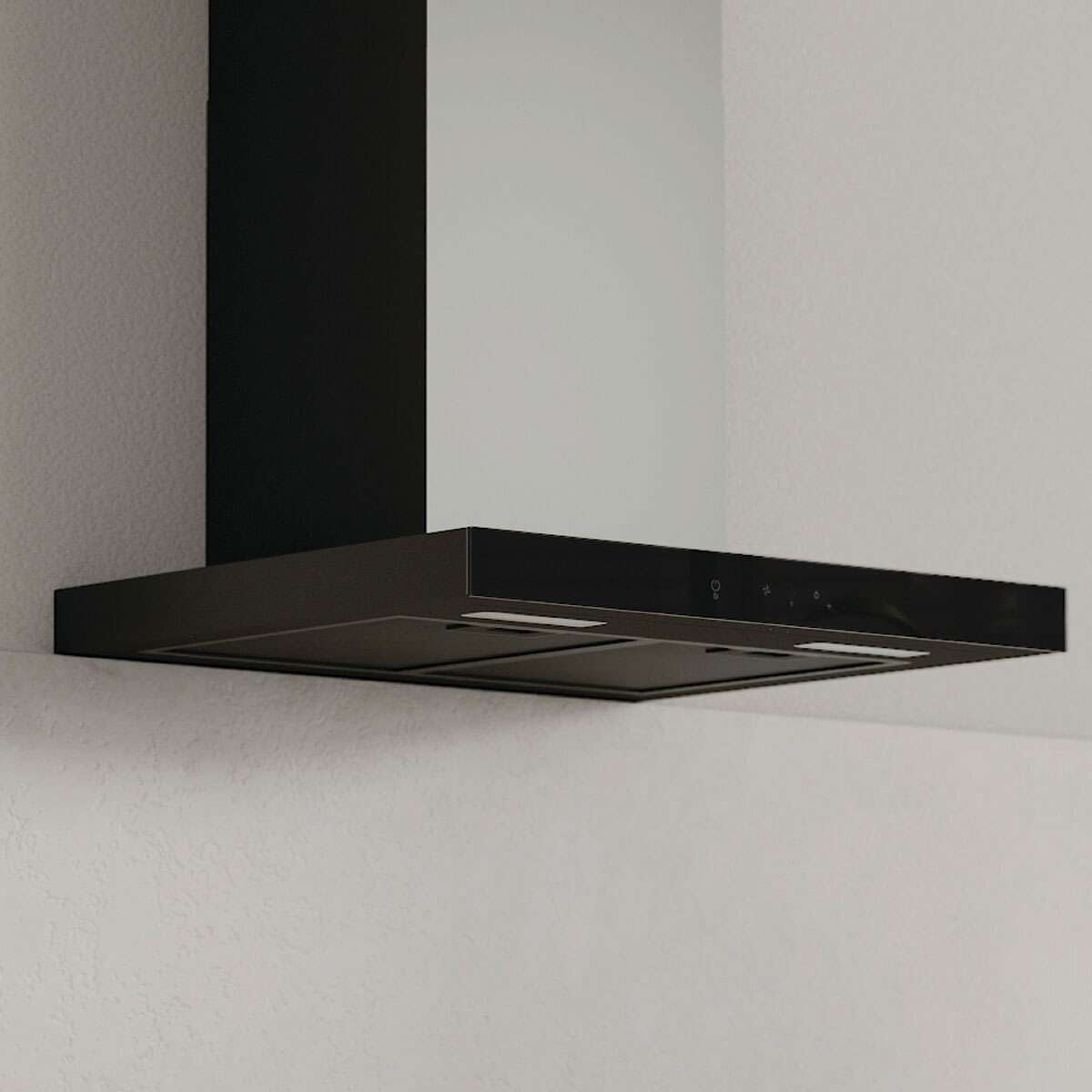 Haier 60cm 600 Series Wall Mounted Canopy Rangehood Black HC60BMB2