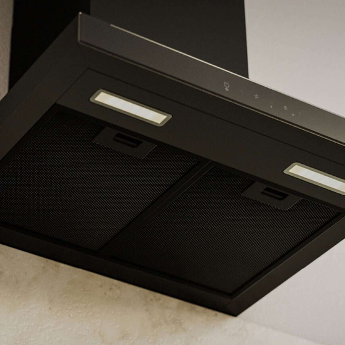 Haier 60cm 600 Series Wall Mounted Canopy Rangehood Black HC60BMB2