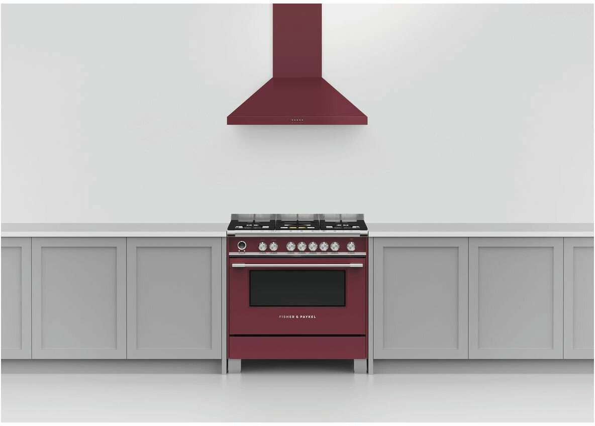 Fisher & Paykel 90cm Classic Series 7 Red Canopy Rangehood HC90PCR1