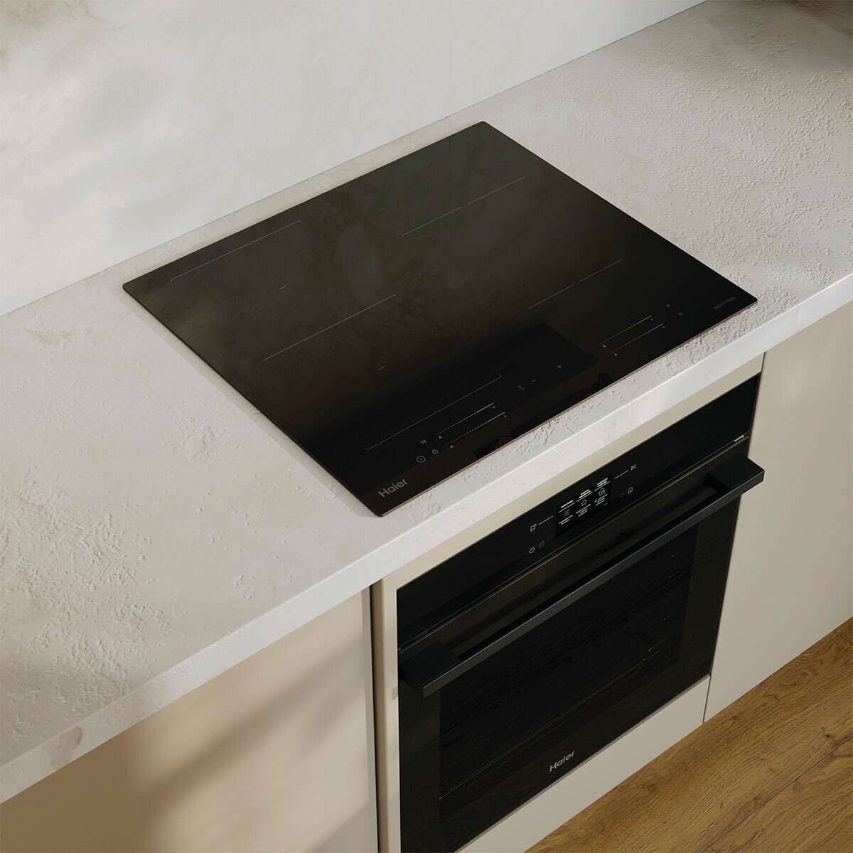 Haier 60cm 4 Zone 500 Series Induction Cooktop Black Glass HCI604FTPB4