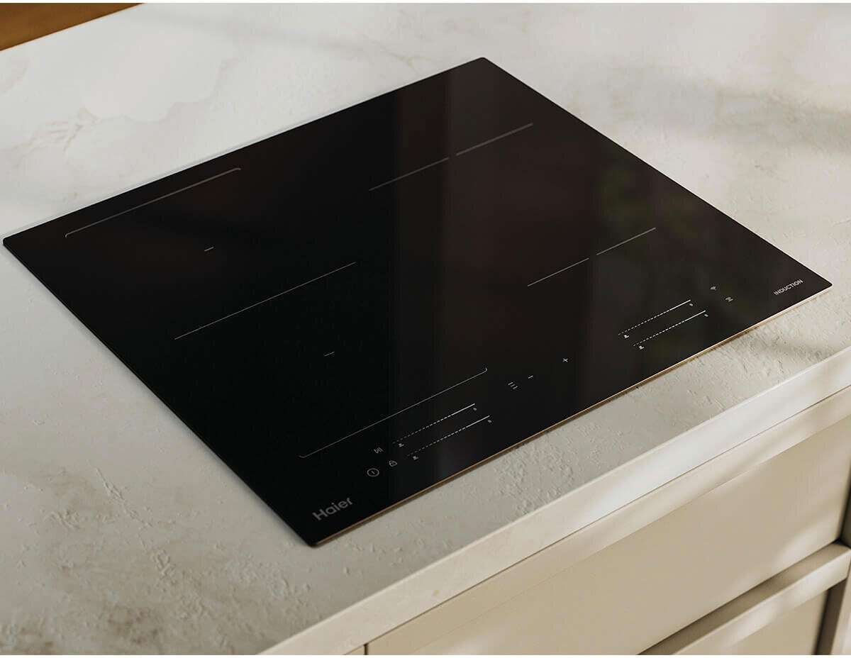Haier 60cm 4 Zone 500 Series Induction Cooktop Black Glass HCI604FTPB4