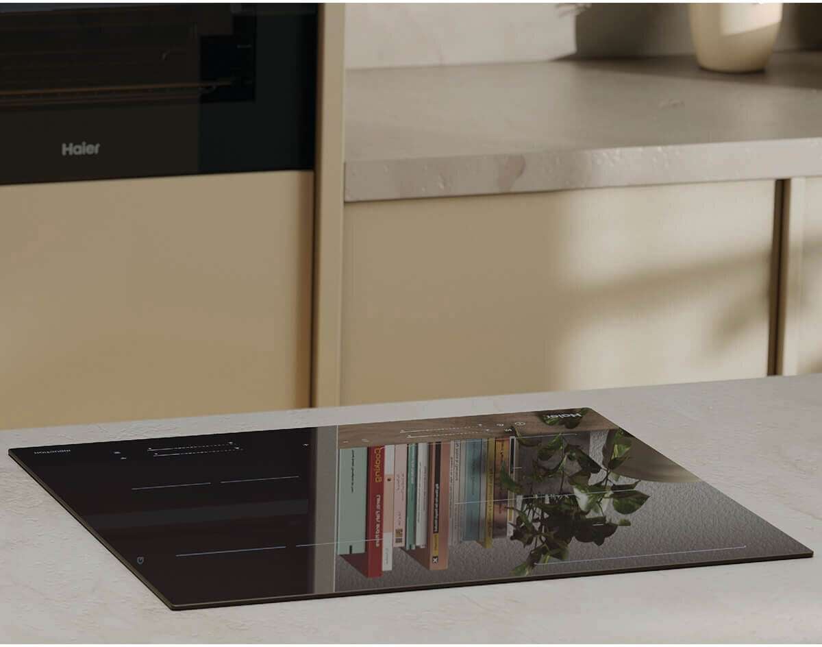 Haier 60cm 4 Zone 500 Series Induction Cooktop Black Glass HCI604FTPB4