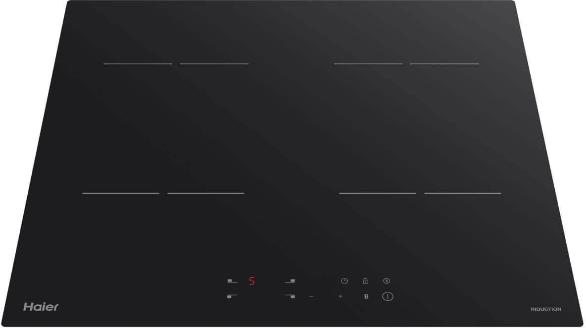 Haier 60cm 4 Zone 300 Series Induction Cooktop Black Glass HCI604TPB3