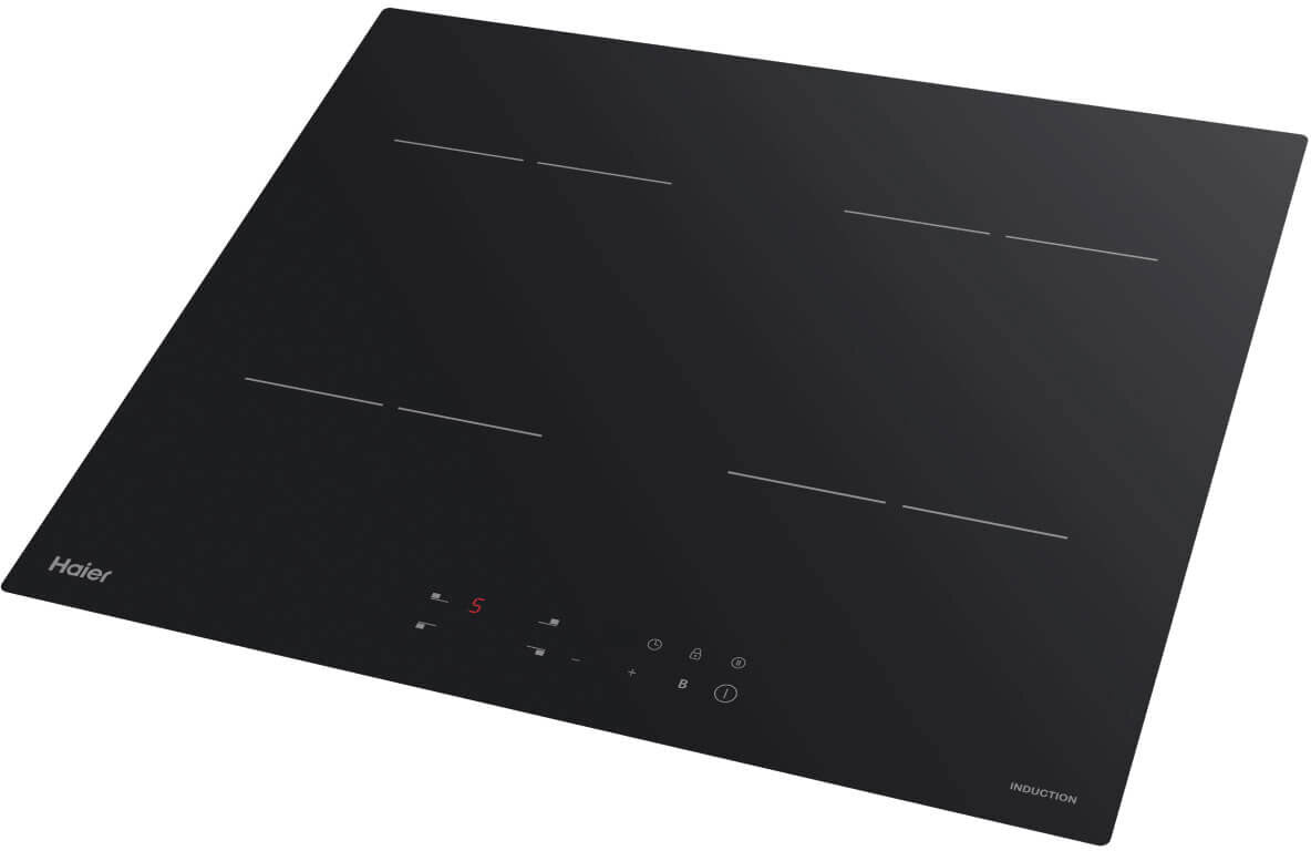 Haier 60cm 4 Zone 300 Series Induction Cooktop Black Glass HCI604TPB3