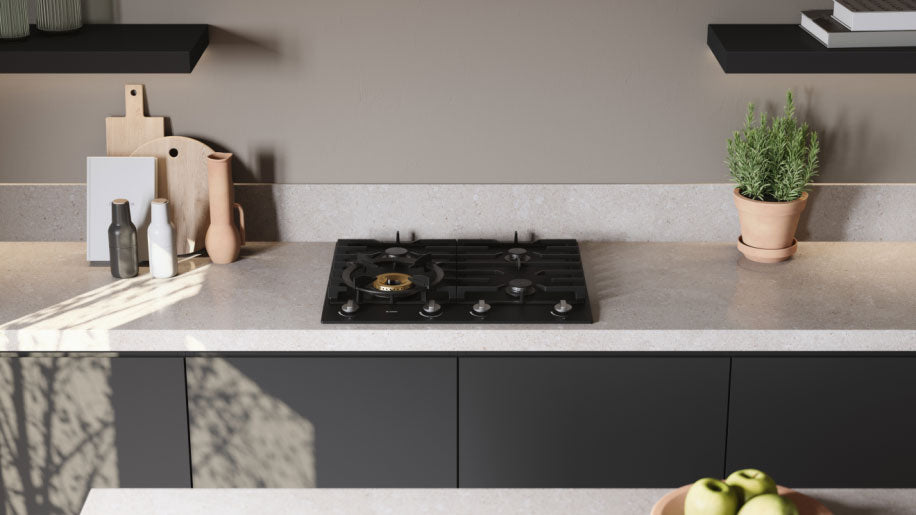 ASKO 60cm 4 Burner Gas Cooktop Graphite Black HG1666AD