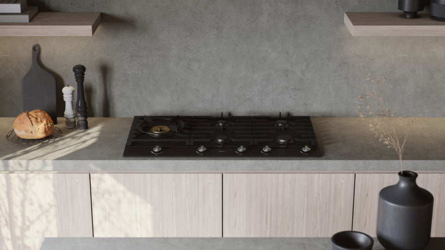 ASKO 90cm 5 Burner Gas Cooktop Graphite Black HG1986AD