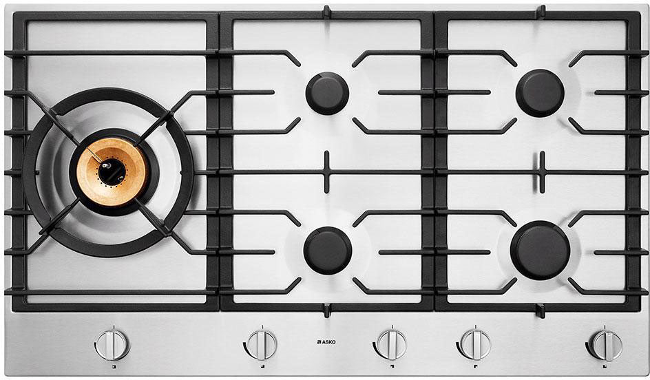 ASKO 90cm 5 Burner Gas Cooktop Stainless Steel HG1986SD