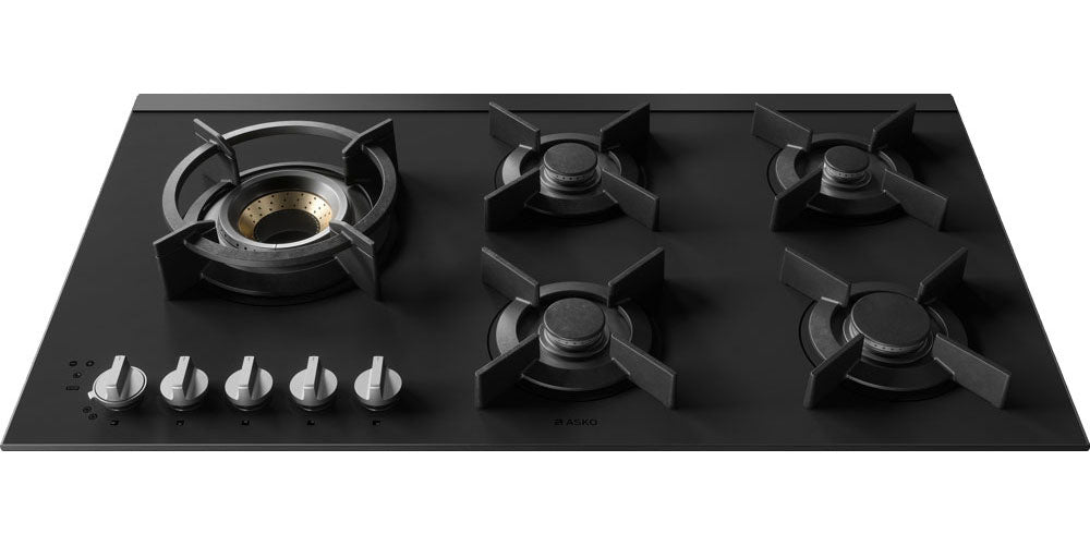 ASKO 90cm 5 Burner Gas Cooktop Matte Black HG8954MGD1