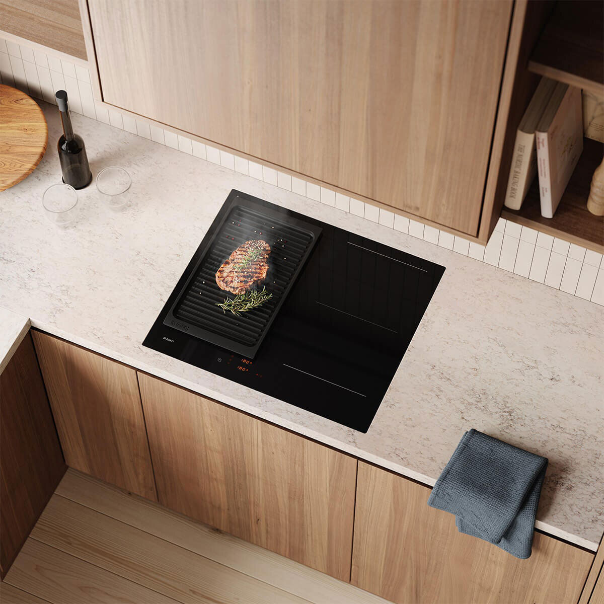 ASKO 60cm Series 5 4 Zone Induction Cooktop Black HI5643FBG1