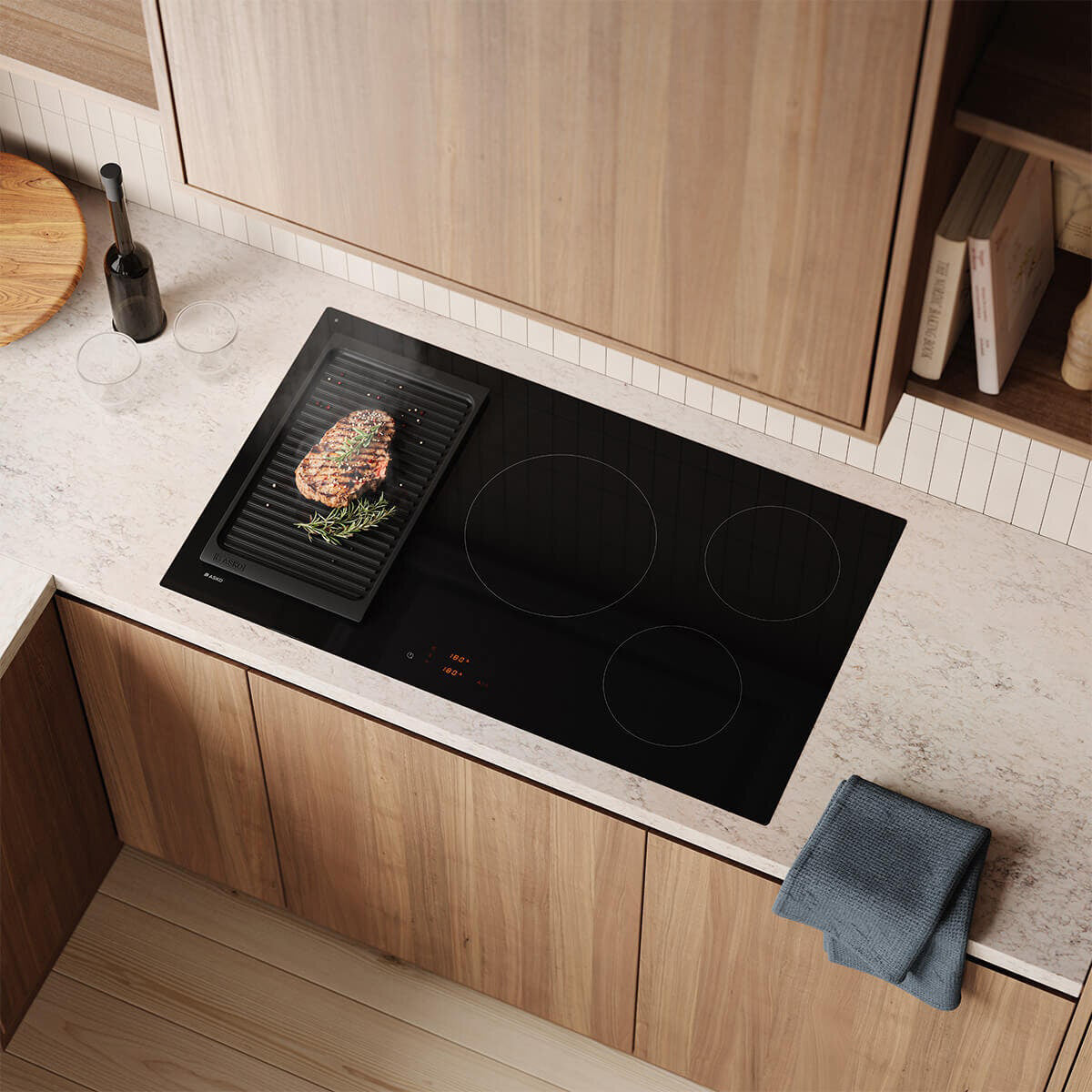 ASKO 90cm Series 5 5 Zone Induction Cooktop Black HI5952FBG1