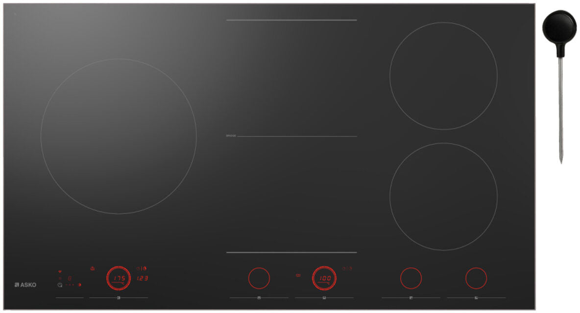 ASKO 90cm 5 Zone Induction Cooktop Black HID965GC
