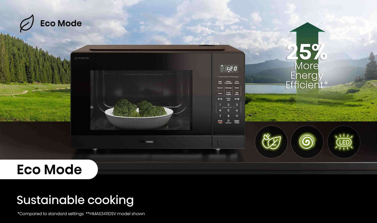 Hisense 20L 800W Microwave Black HMAS2008BP