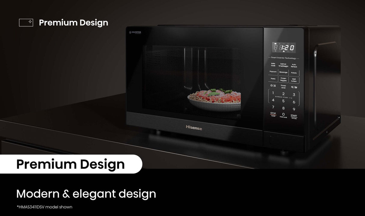 Hisense 42L 1100W Inverter Microwave Dark Stainless HMAS4211DSV