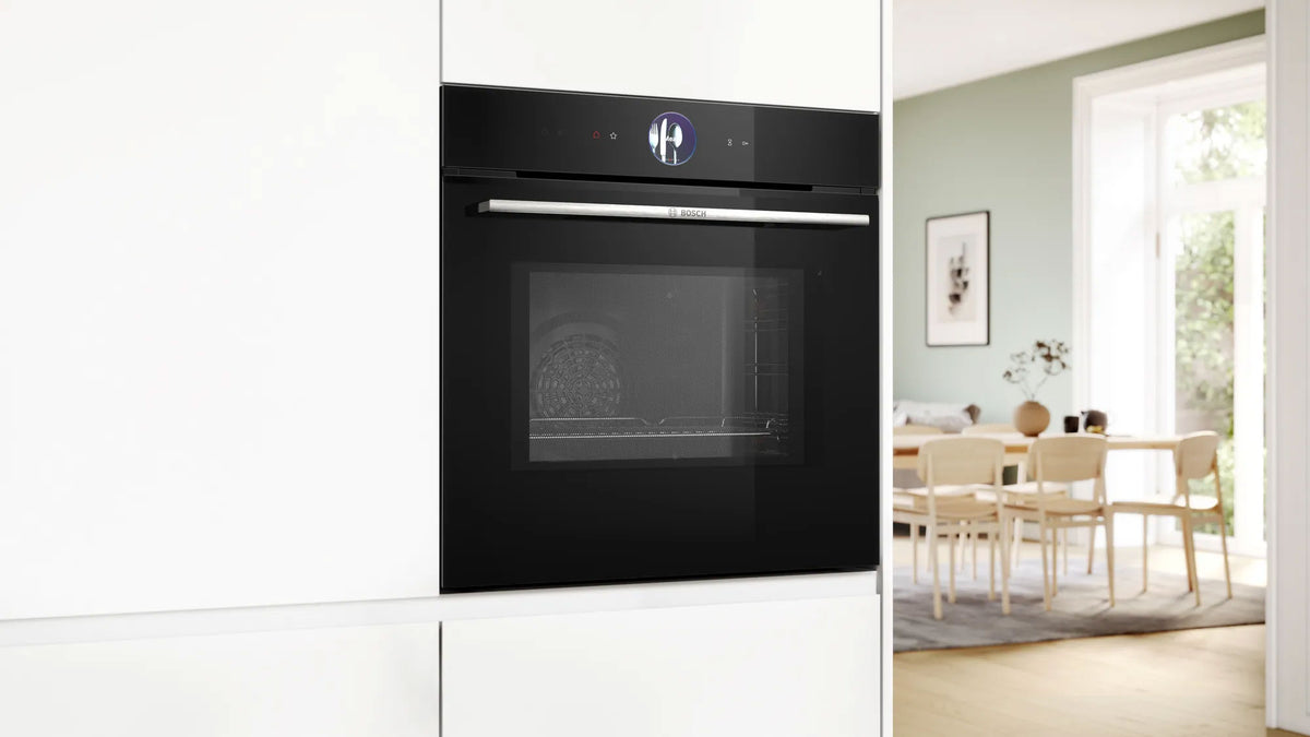 Bosch Series 8 60cm Pyrolytic Oven with Microwave Black HMG7761B1A